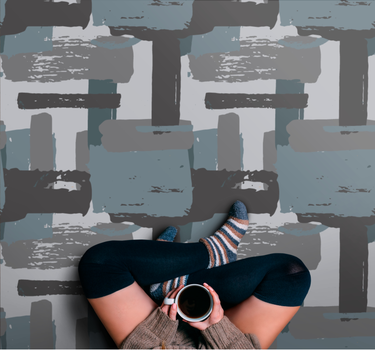 Alfombras vinílicas modernas Bloques pintados de colores claros - TenVinilo