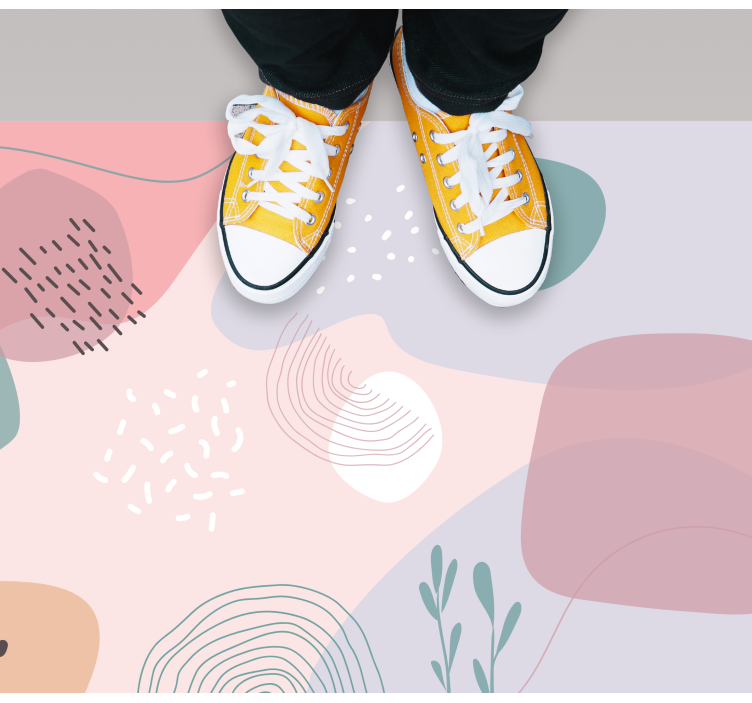 Alfombras vinílicas modernas Pintura pastel creativa - TenVinilo