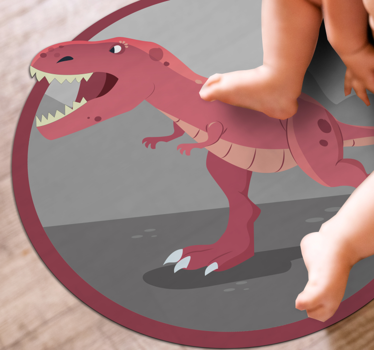 Alfombra vinílica Ilustración t-rex para niños - TenVinilo