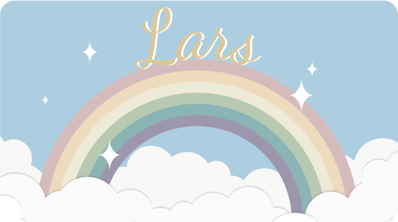 Alfombra vinílica personalizable arcoíris personalizado - TenVinilo