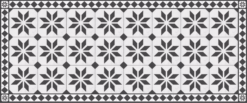 Alfombra vinílica mosaico alfombra de estilo clásico - TenVinilo