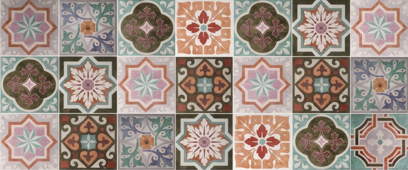 Alfombra vinílica mosaico piastrelina siciliana - TenVinilo