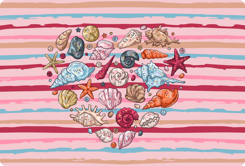 Alfombra vinílica animales amor del mar - TenVinilo