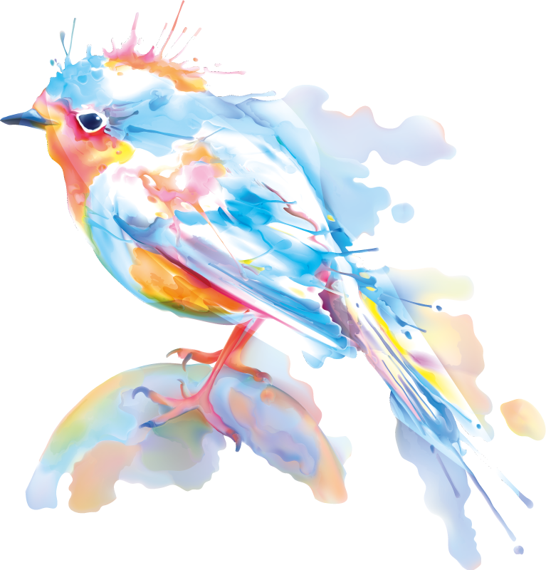 Alfombra vinílica animales salpicadura de pájaros - TenVinilo