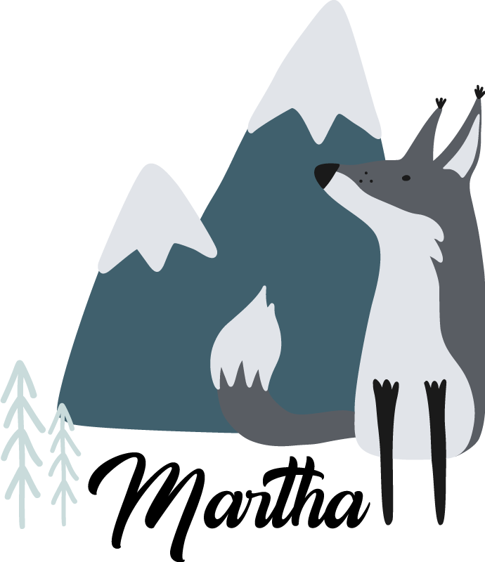 Alfombra vinílica animales zorro nórdico personalizado - TenVinilo