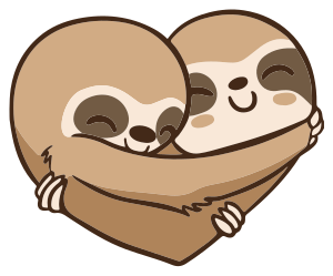 Alfombra vinílica animales corazón perezoso anime - TenVinilo