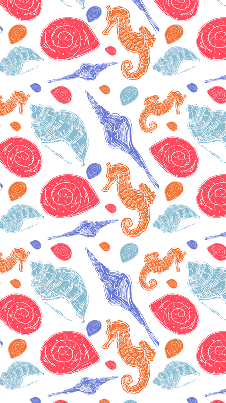 Alfombra vinílica animales baldosas submarinas - TenVinilo