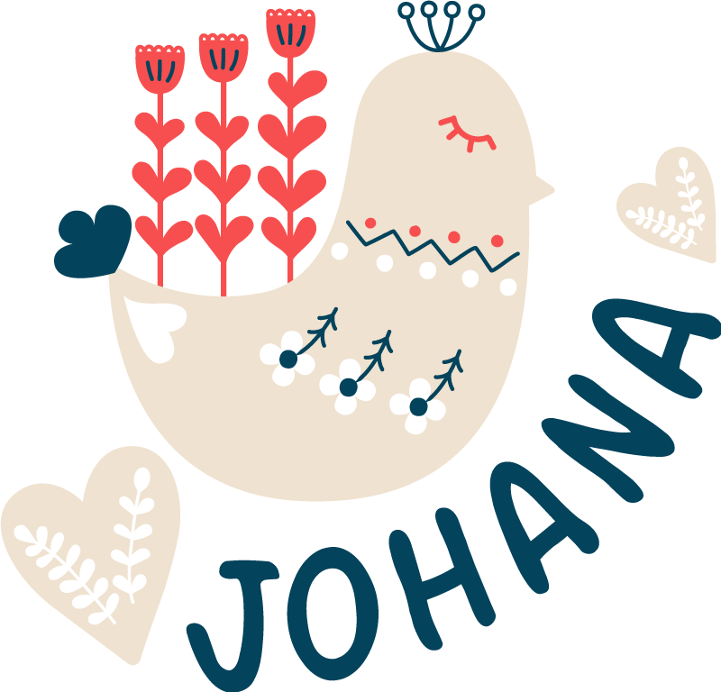 Alfombra vinílica animales ave nórdica personalizada - TenVinilo