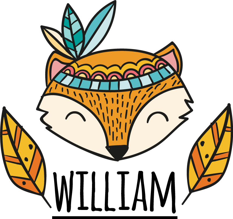 Alfombra vinílica animales zorro nórdico personalizado - TenVinilo