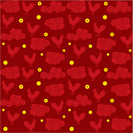 Alfombra vinílica animales patrón de gallinas chino - TenVinilo