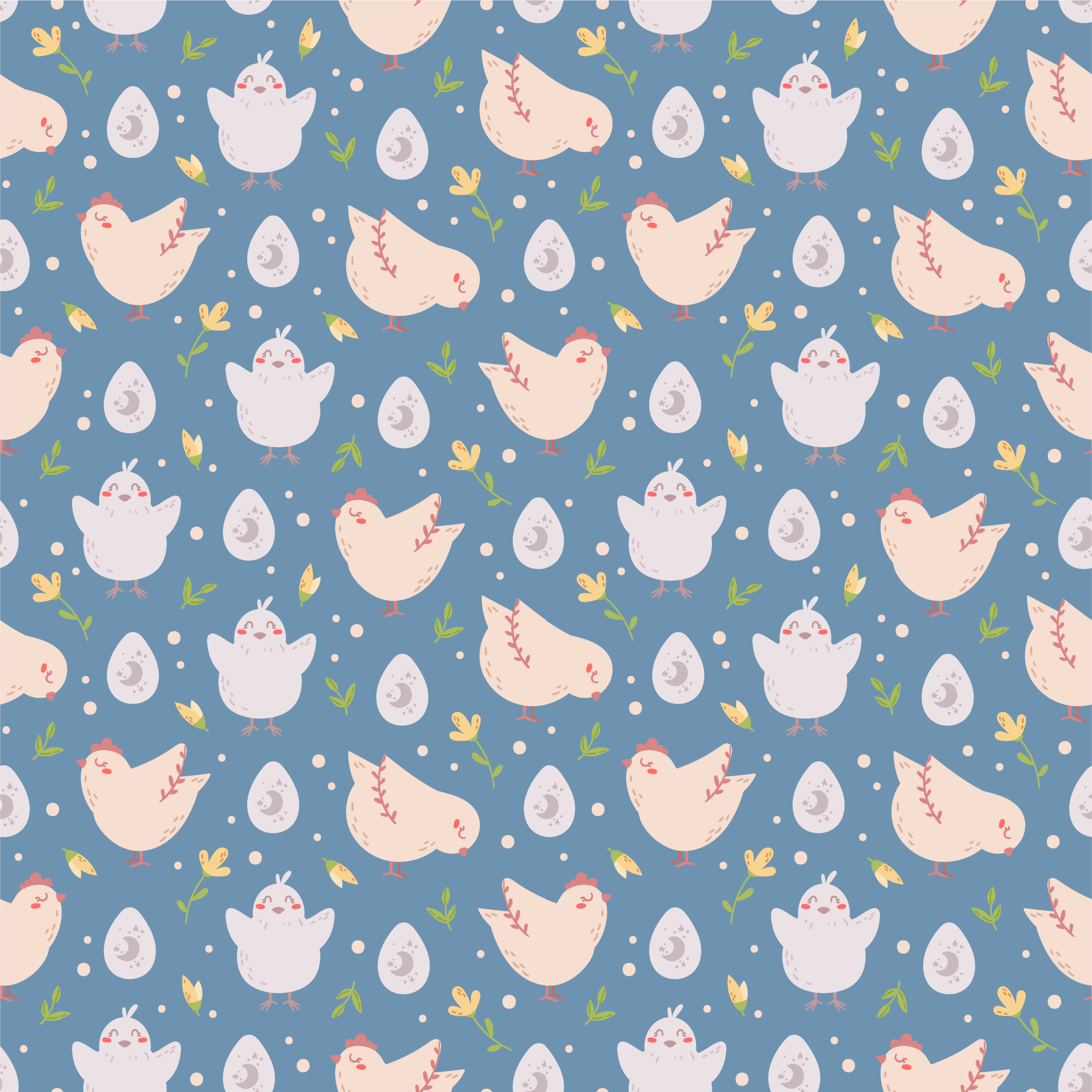 Alfombra vinílica animales personajes de gallina - TenVinilo