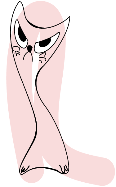 Alfombra vinílica animales silueta enfadada - TenVinilo