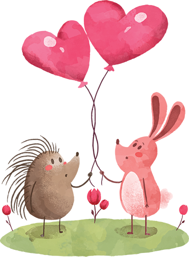 Alfombra vinílica animales compañeros adorables - TenVinilo