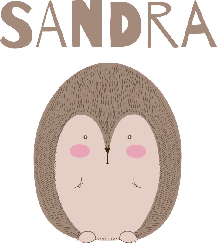 Alfombra vinílica animales erizo adorable - TenVinilo