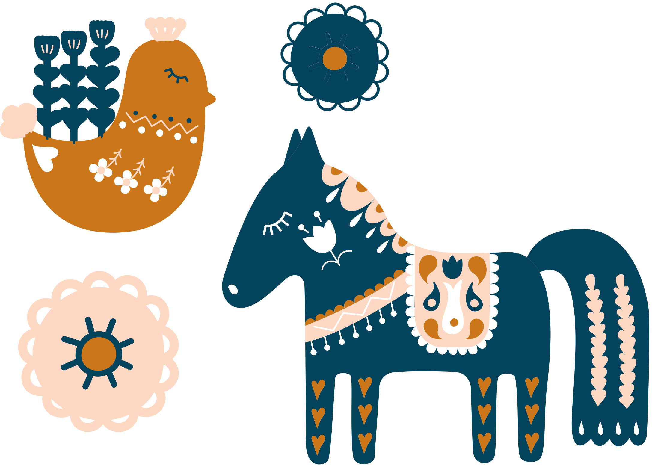 Alfombra vinílica animales folk colorido - TenVinilo