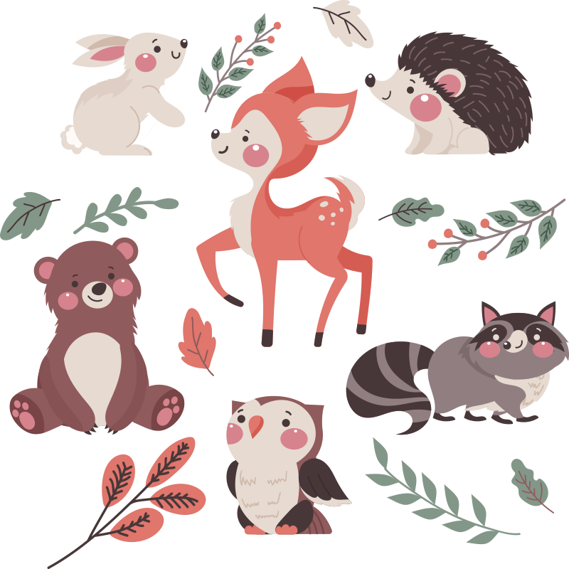 Alfombra vinílica animales compañeros animales fantásticos - TenVinilo