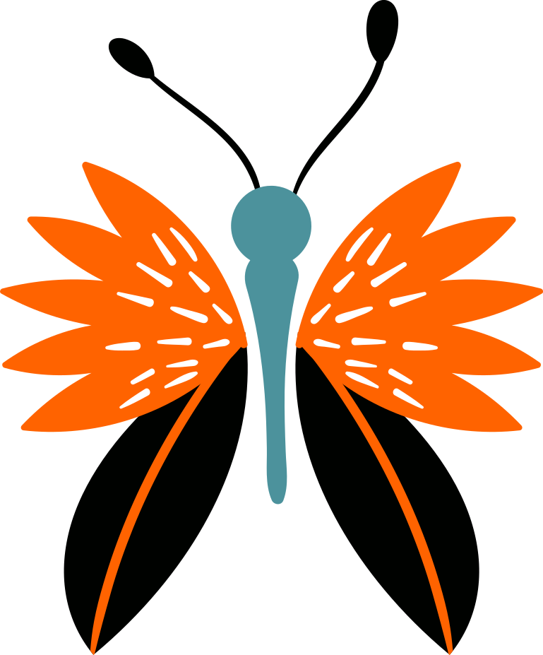 Alfombra vinílica animales acento de mariposas coloridas - TenVinilo