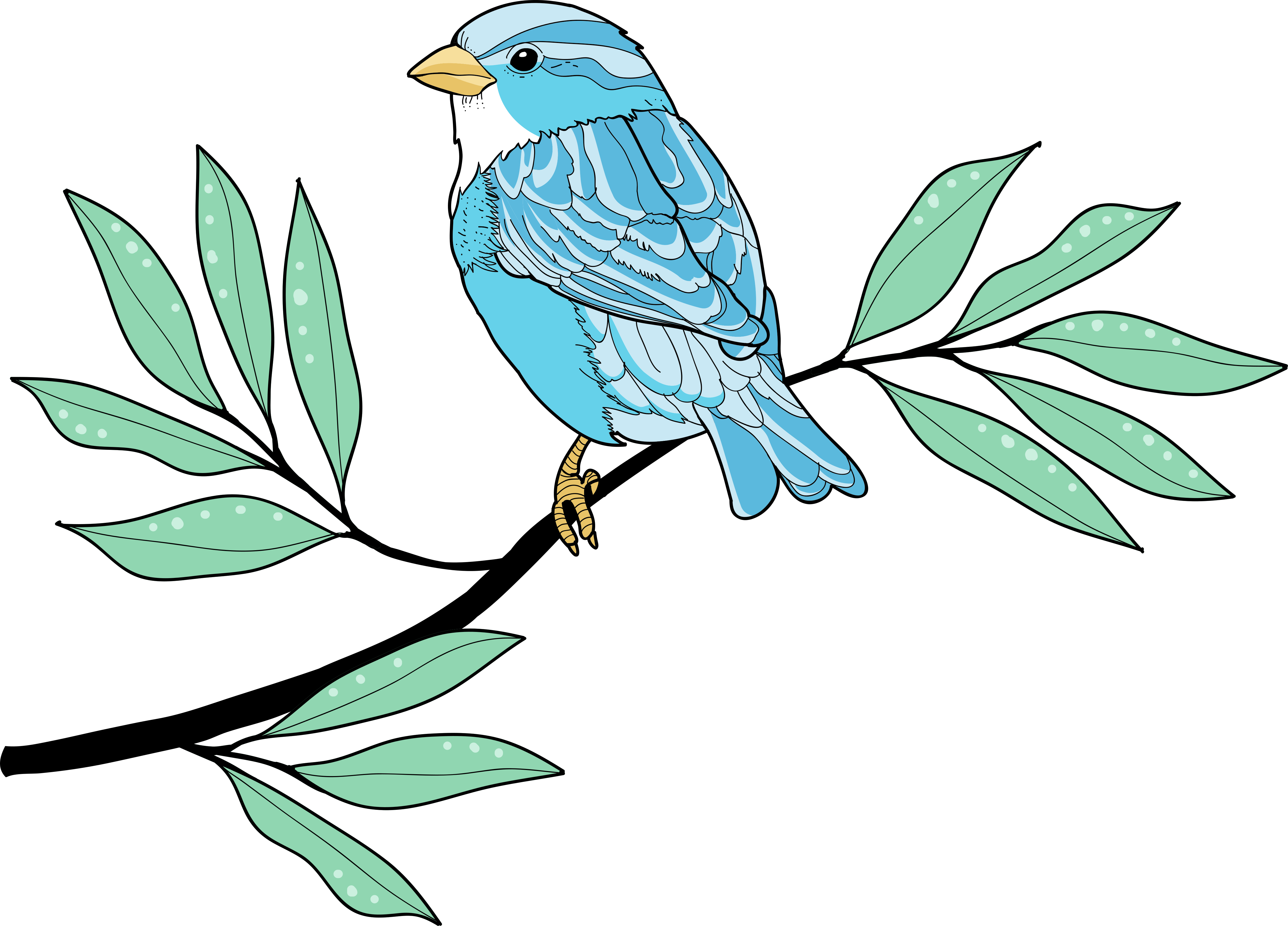 Alfombra vinílica animales aves de plumas azules - TenVinilo