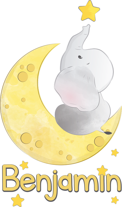 Alfombra vinílica animales luna y estrellas personalizadas - TenVinilo