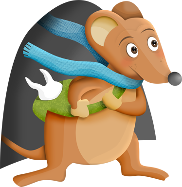 Alfombra vinílica animales ratón de los dientes - TenVinilo