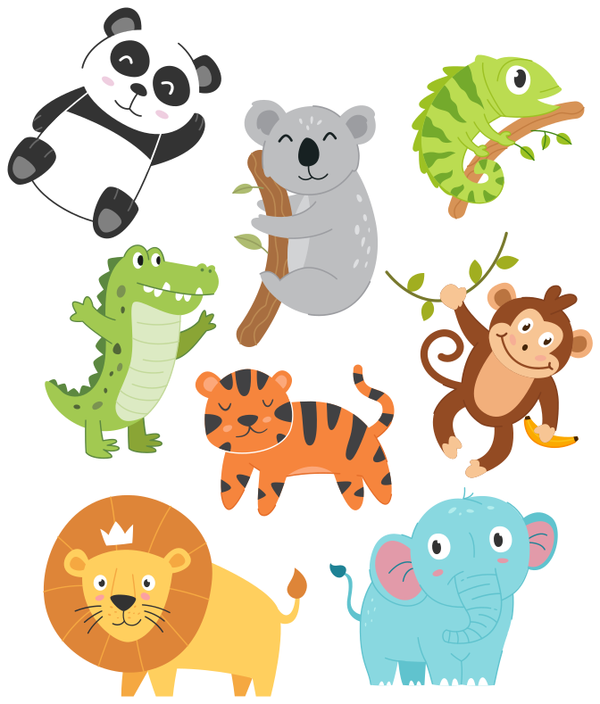 Alfombra vinílica animales dibujos de otoño - TenVinilo