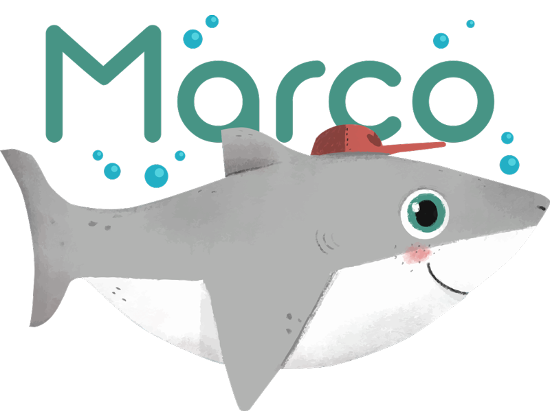 Alfombra vinílica animales tiburón bebé personalizado - TenVinilo