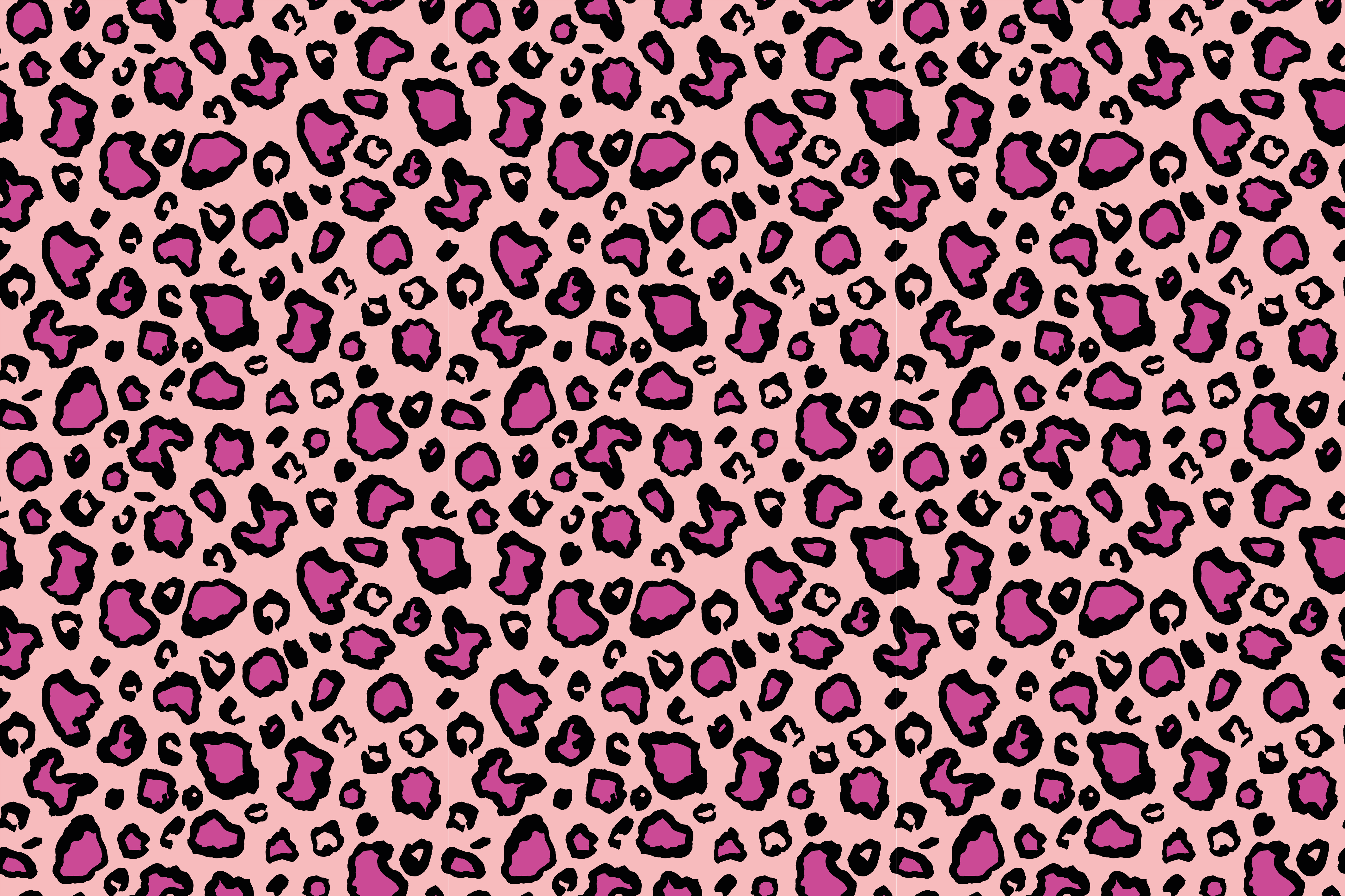 Alfombra vinílica animales imitación leopardo rosa y negro - TenVinilo