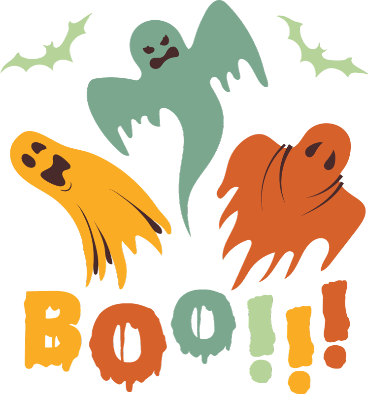 Alfombra vinílica halloween fantasmas boo - TenVinilo