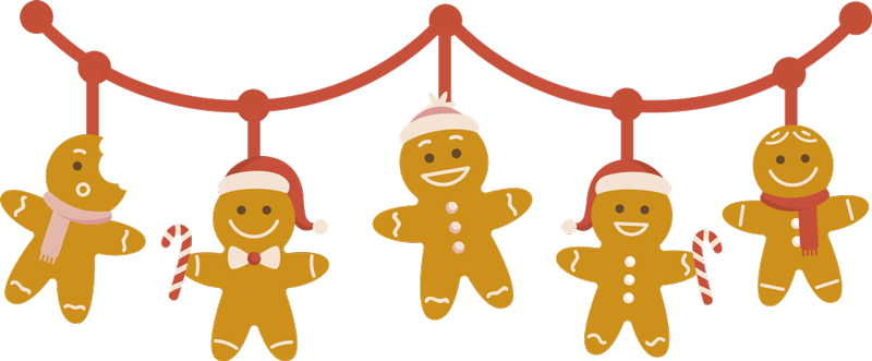 Alfombra vinílica navidad cenefa galletas navidad - TenVinilo