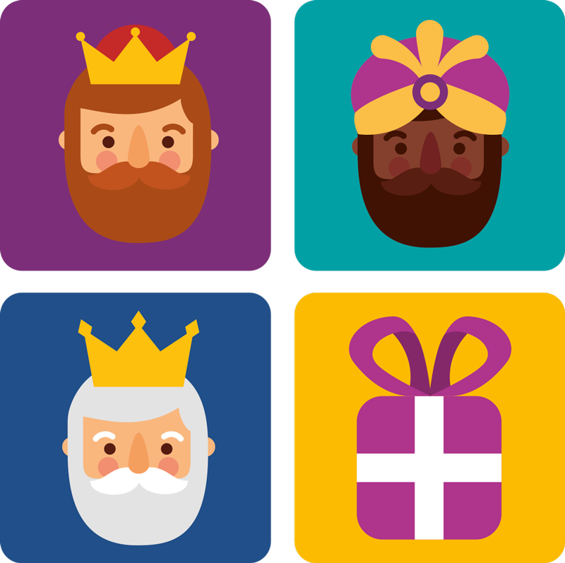 Alfombra vinílica navidad pack de los reyes magos - TenVinilo
