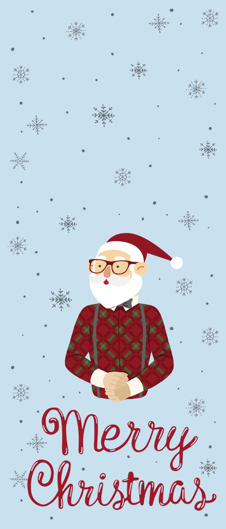 Alfombra vinílica navidad navidad hipster feliz - TenVinilo