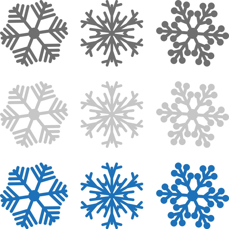 Alfombra vinílica navidad copos de nieve grises y azules - TenVinilo