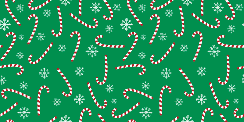 Alfombra vinílica navidad diseño de bastones de caramelo - TenVinilo