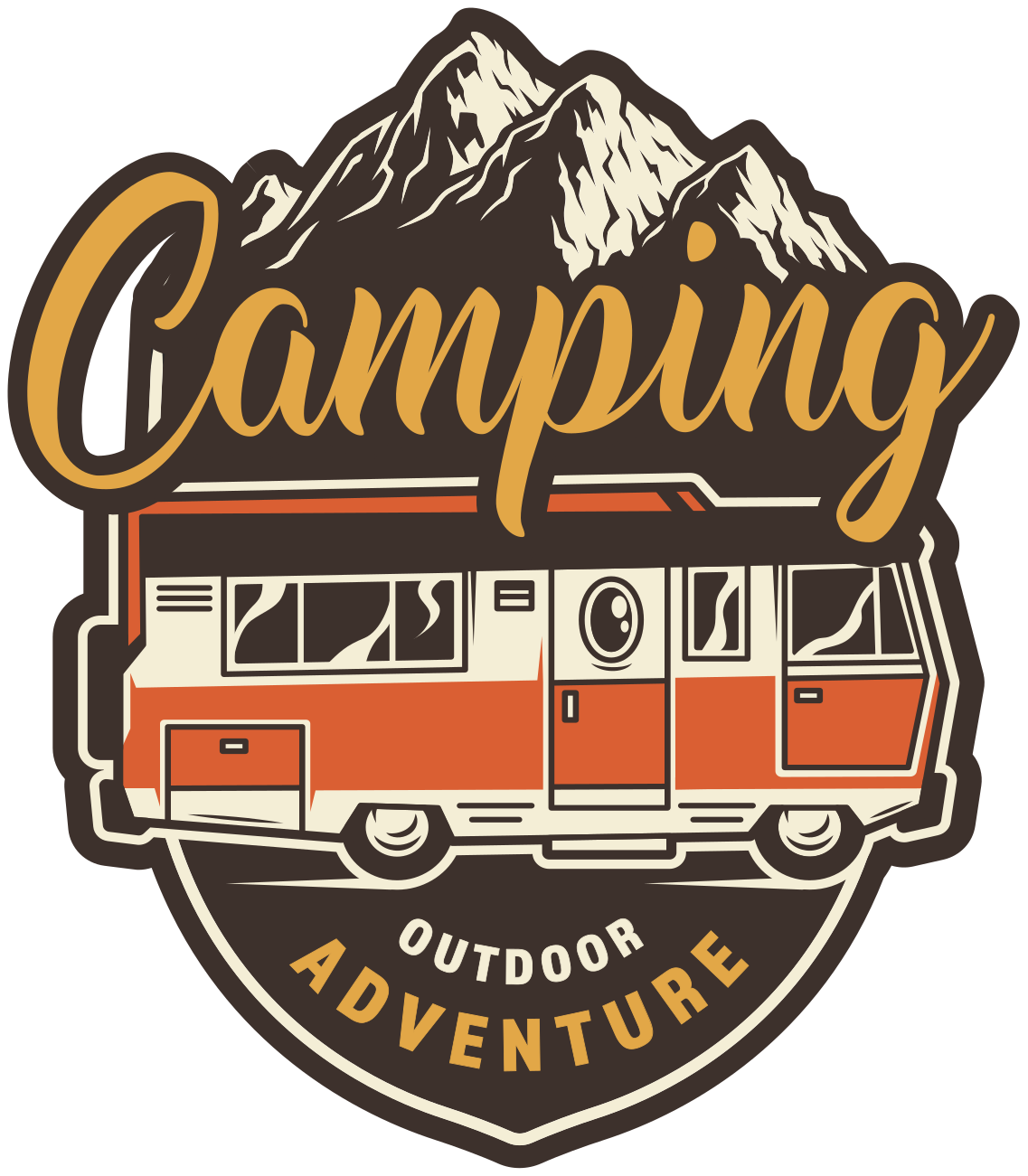 Alfombra vinílica flores aventura en camping motorhome - TenVinilo