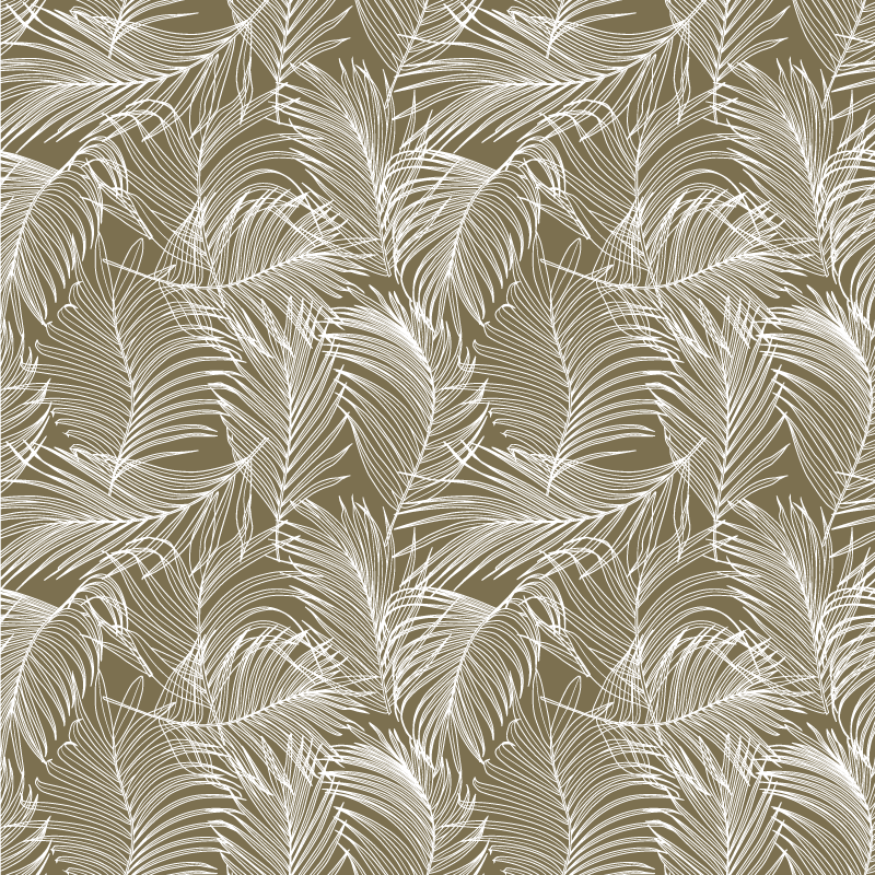 Alfombra vinílica flores hojas marrones elegantes - TenVinilo