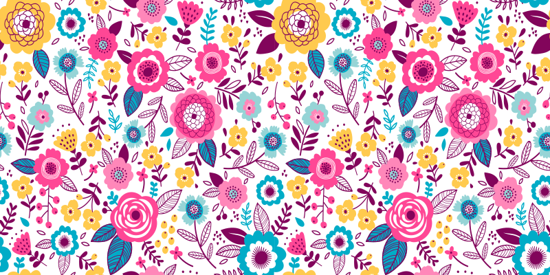 Alfombra vinílica flores kallax flores rosas - TenVinilo