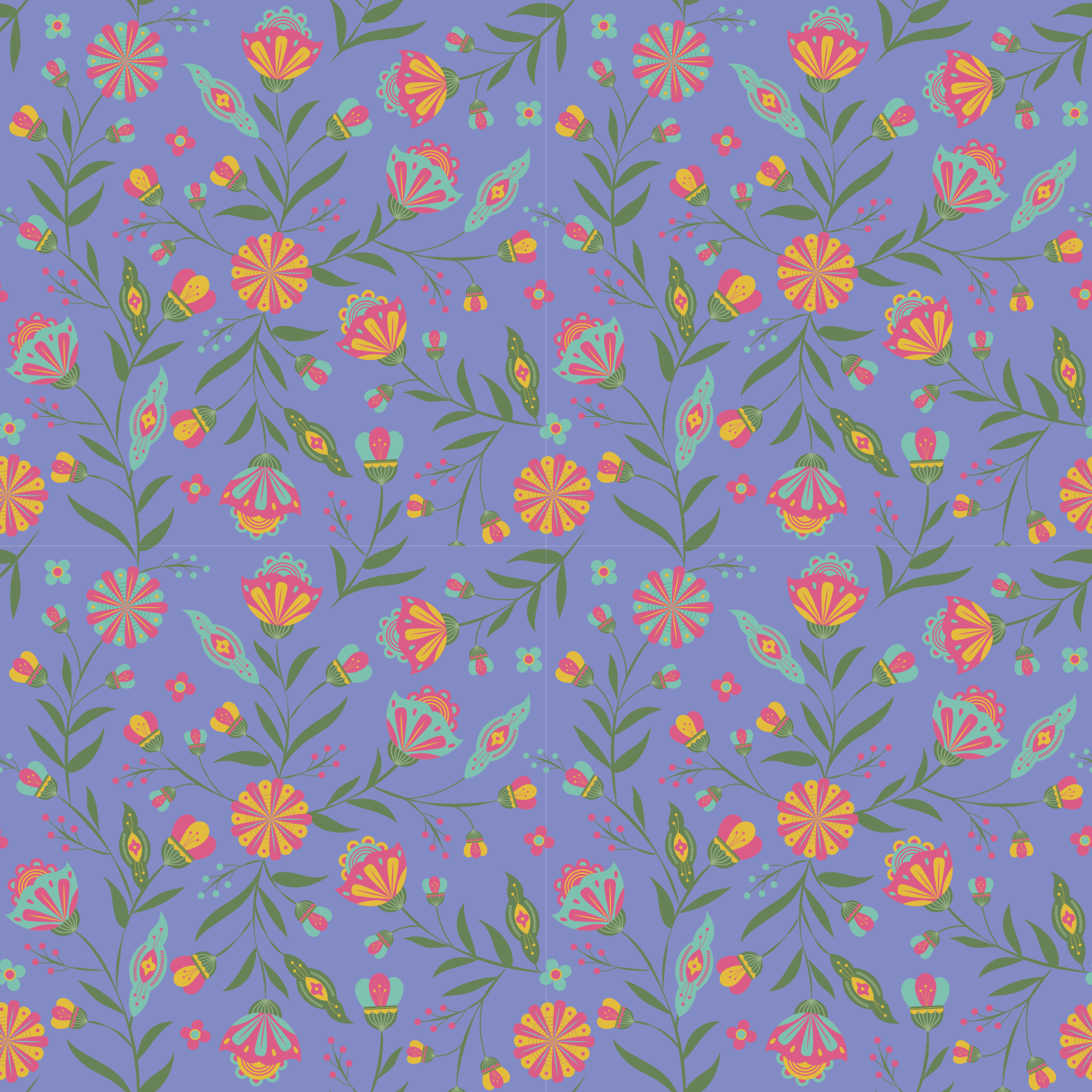 Alfombra vinílica flores diseño adorable para niños - TenVinilo