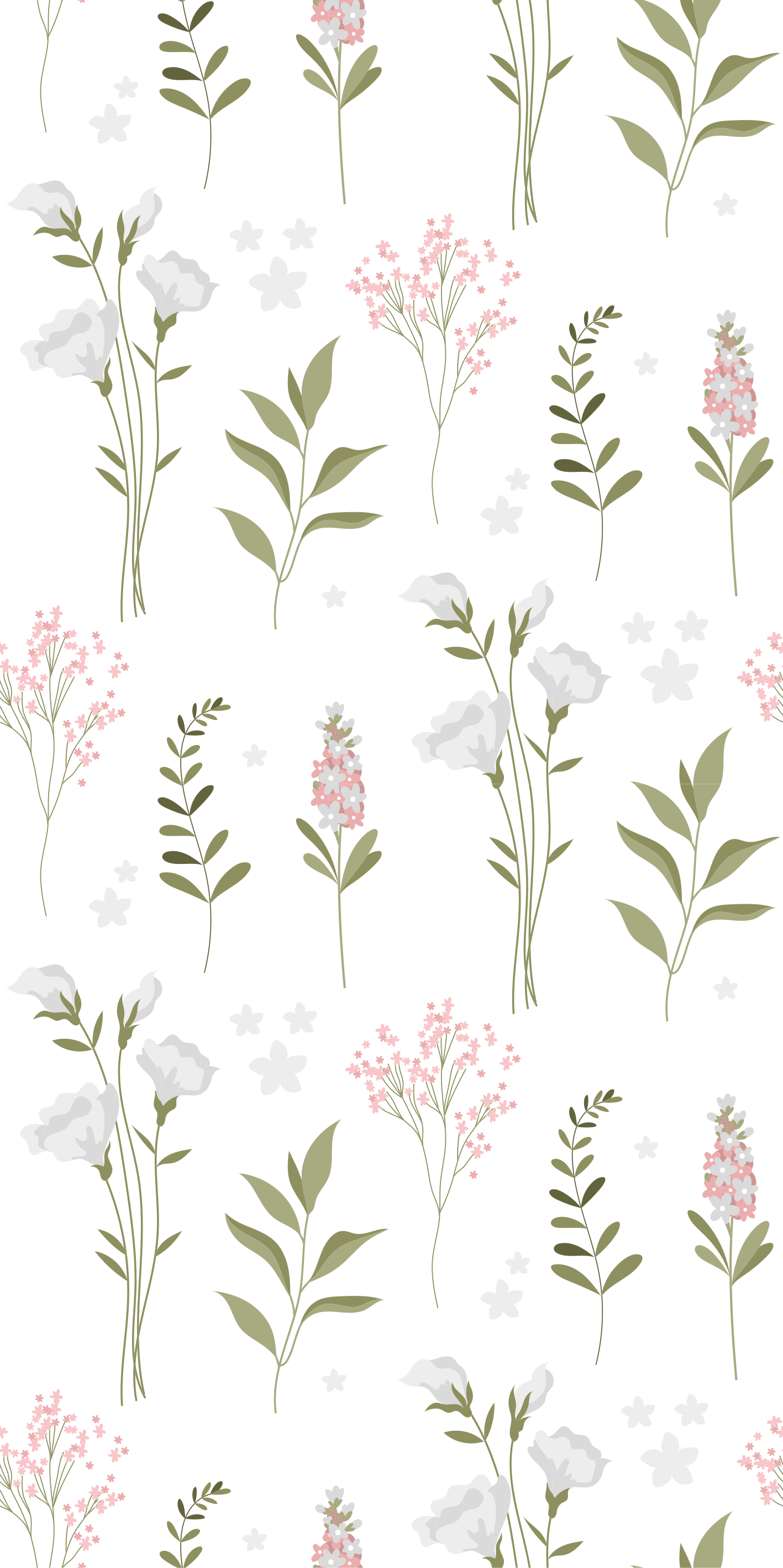 Alfombra vinílica flores diseño minimalista de flores - TenVinilo