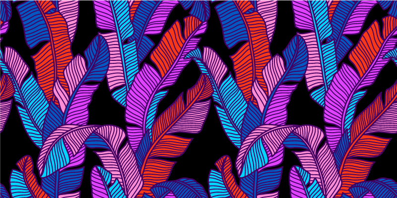 Alfombra vinílica flores patrón floral vibrante - TenVinilo