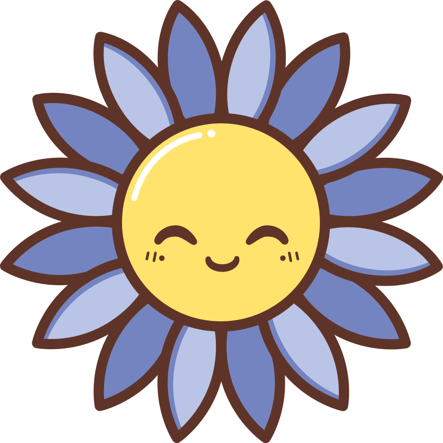 Alfombra vinílica flores silueta feliz morada - TenVinilo