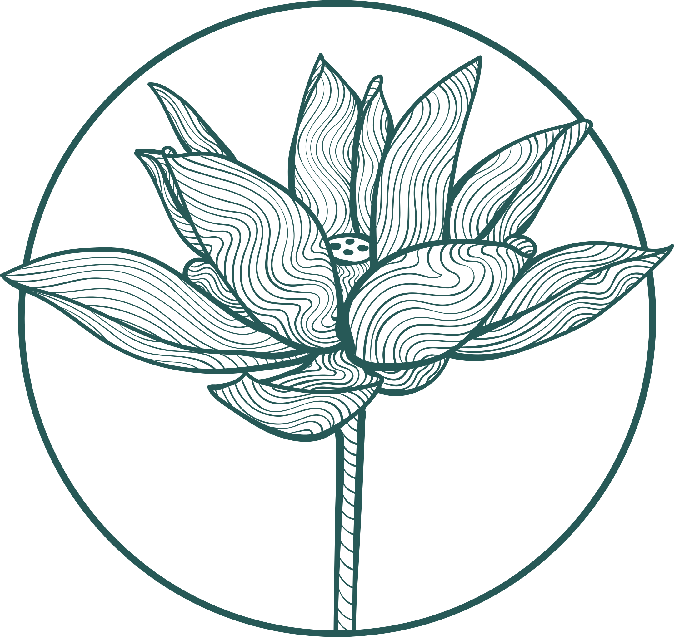 Alfombra vinílica flores ilustración de flor de loto - TenVinilo