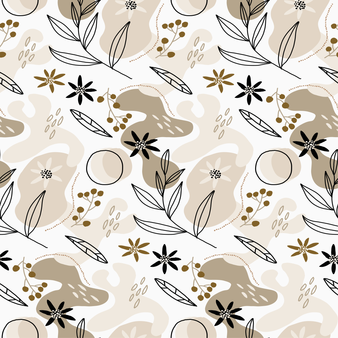 Alfombra vinílica flores patrón elegante en rosa y beige - TenVinilo