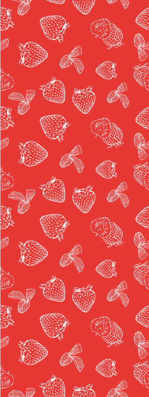 Alfombra vinílica cocina patrón de fresas sin costuras - TenVinilo