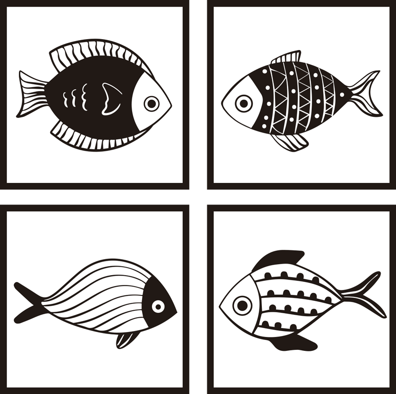 Alfombra vinílica baño con diseño de peces hermosos - TenVinilo