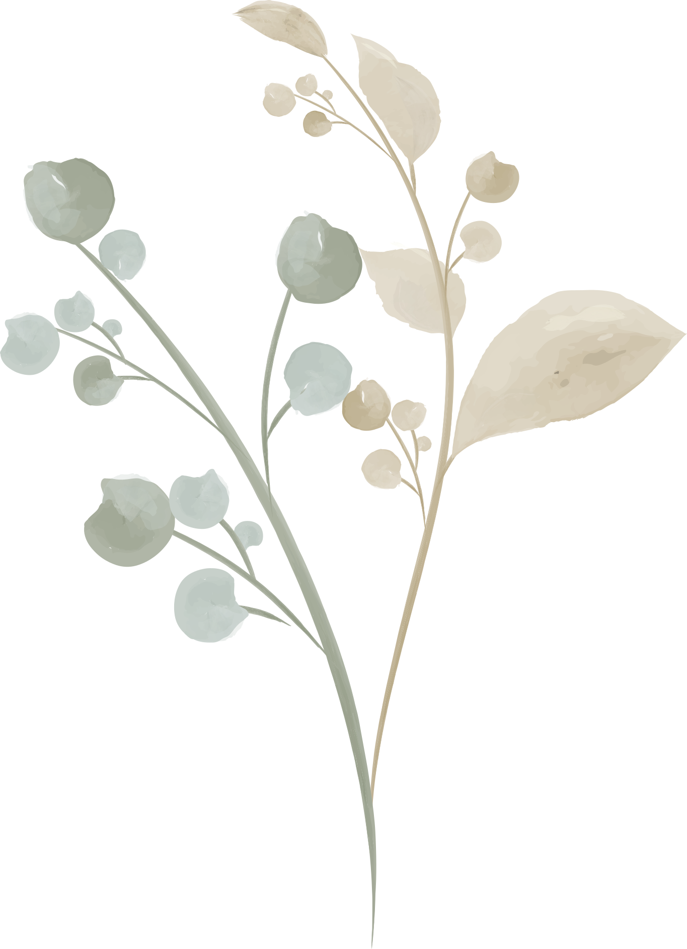 Alfombra vinílica baño acuarela ramas - TenVinilo