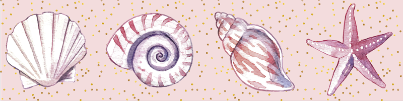 Alfombra vinílica baño vida marina borde - TenVinilo