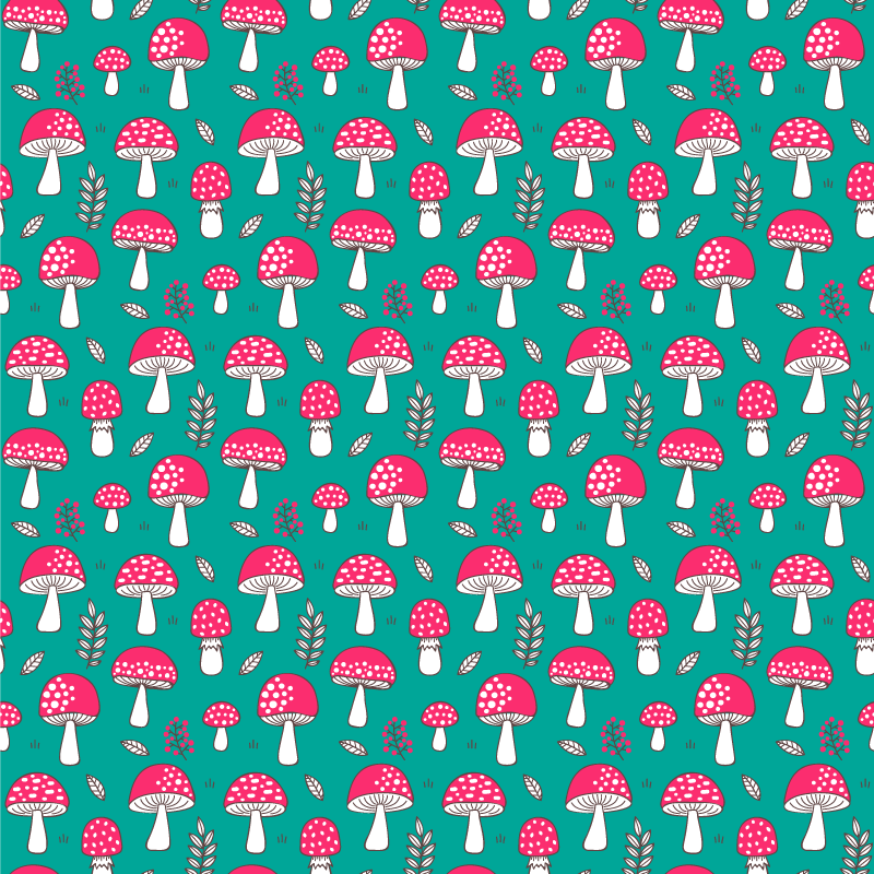 Alfombra vinílica flores setas clásicas sobre fondo turquesa - TenVinilo