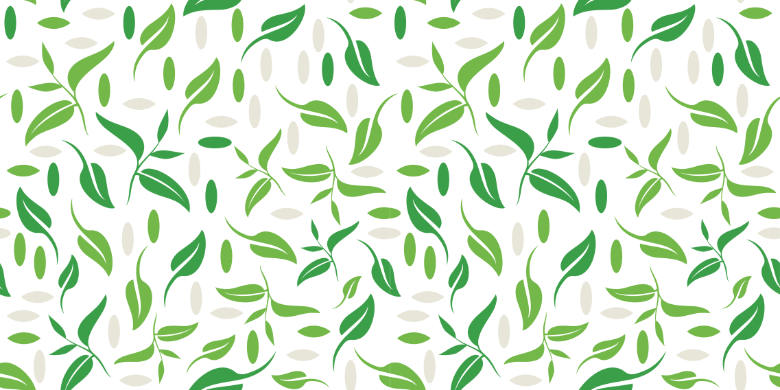 Alfombra vinílica flores patrón hojas verdes pequeñas - TenVinilo