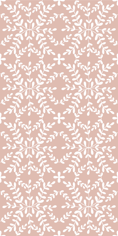 Alfombra vinílica flores patrón de hojas vintage - TenVinilo