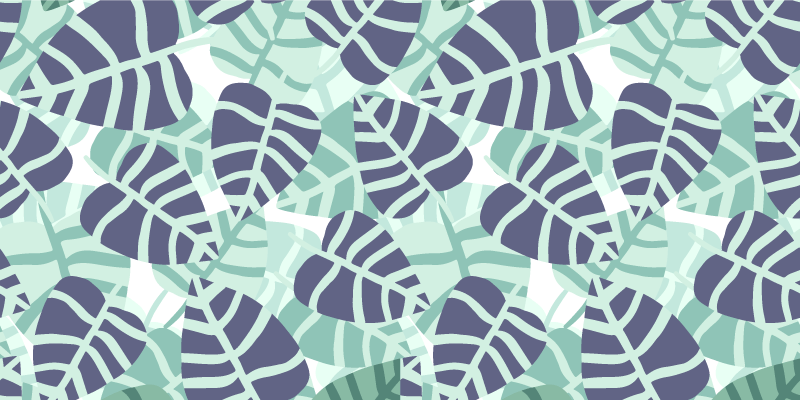 Alfombra vinílica flores patrón de flores tropicales - TenVinilo